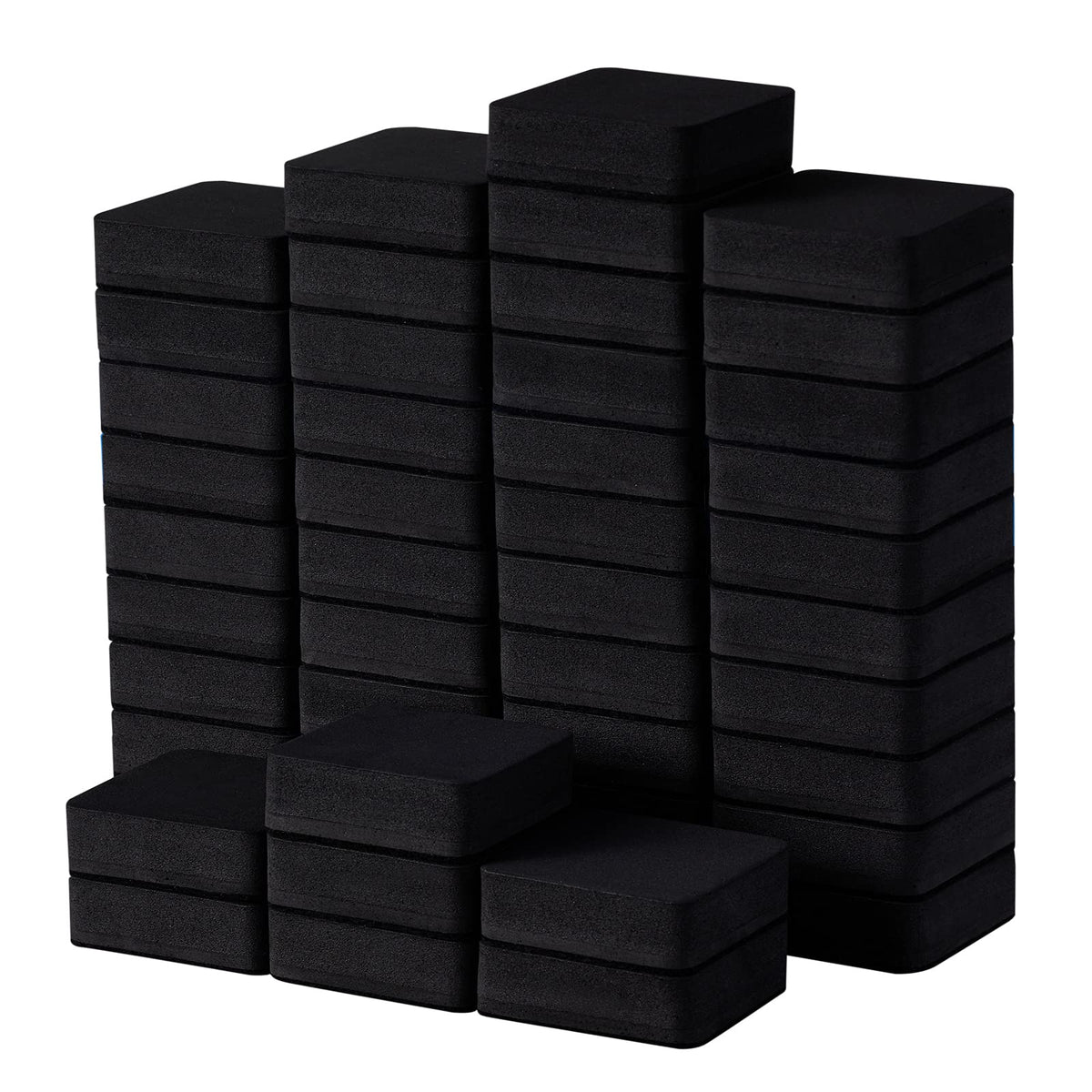 Favourde 48 Pack Magnetic Whiteboard Dry Eraser Chalkboard Cleansers For Classroom, Home And Office (Black)