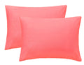 Imaylex Soft 100% Egyptian Cotton Zipper Closure Pillowcases, Cozy And Lightweight Pillow Case, Set Of 2, Coral Pink, Standard,