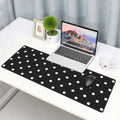 Hood-W4 Polka Dot Black & White Simple Pattern Extended Large Xxl Gaming Mouse Pad Mat (31.5 X 11.8 In), Mousepad Keyboard With