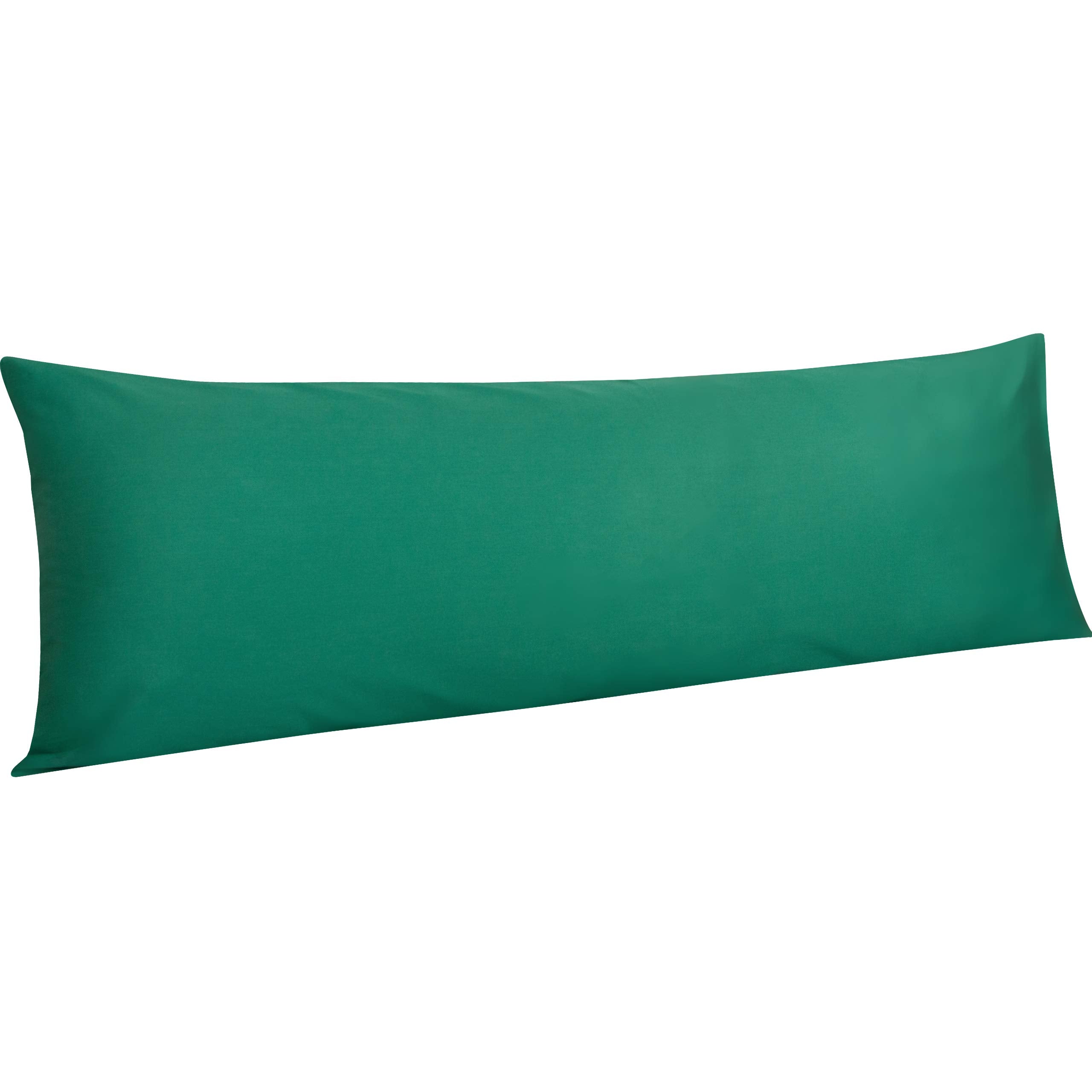 Ntbay 500 Thread Count 100% Egyptian Cotton Body Pillowcase, Super Soft And Breathable Envelope Closure Full Body Pillowcase For Adults, 20X54 Inches, Dark Green