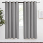 Nicetown Blackout Curtain & Drape 78 Inch Length, 55 Inch Wide, Sold By 1 Panel, Silver Grey Color, Noise Reducing Drapery For Living Room/Farmhouse