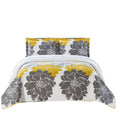 Royal Tradition Helena-Grey Reversible Coverlets, Twin Over-Sized 2Pc Quilt Set (68-Inch Wide X 90-Inch Long) Lightweight Bedspr