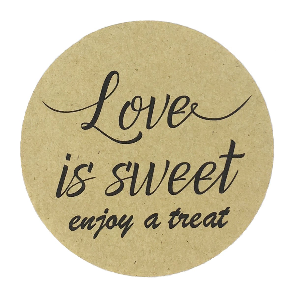80-2' Kraft Love Is Sweet Stickers, Wedding Favor Labels, Have A Treat Sticker