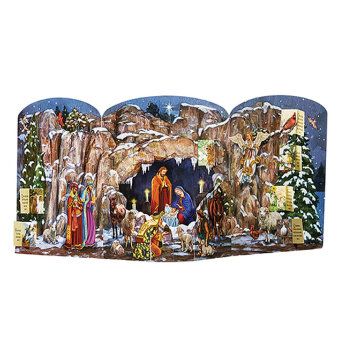 2024 Nativity Advent Calendar O Holy Night, 8 3/4 Inch