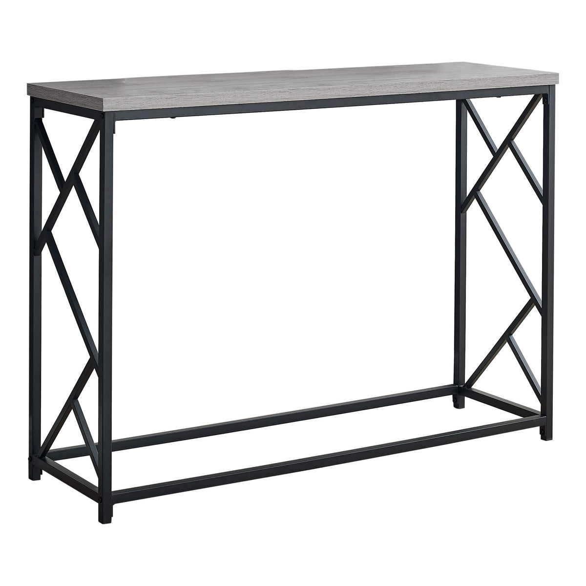 HomeRoots 44&quot; Gray and Black Frame Console Table