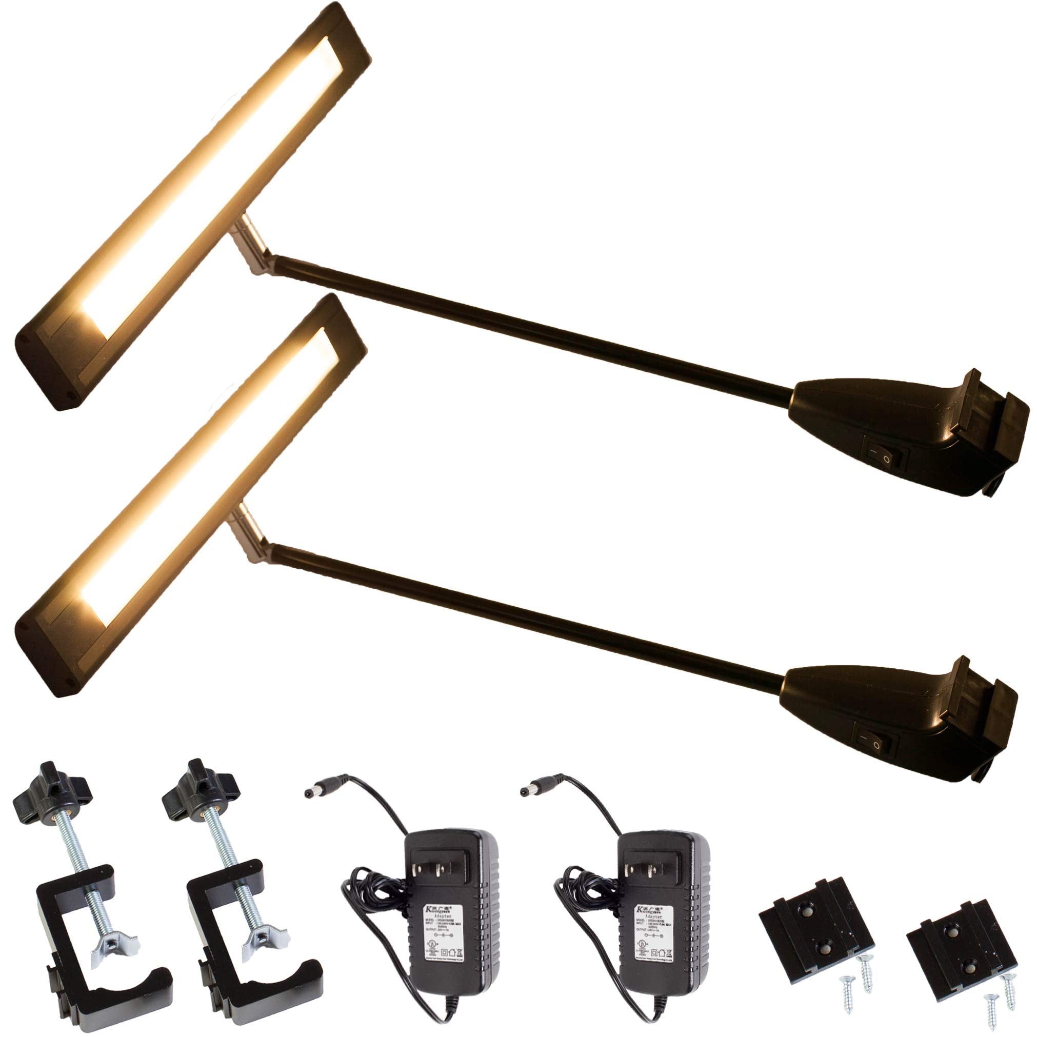 Trade Show Led Light, Ledupdates 2 Packs 24V Warm White 3000K Exhibit Display Lighting For Popup Booth, Back Drop Panel, Halogen