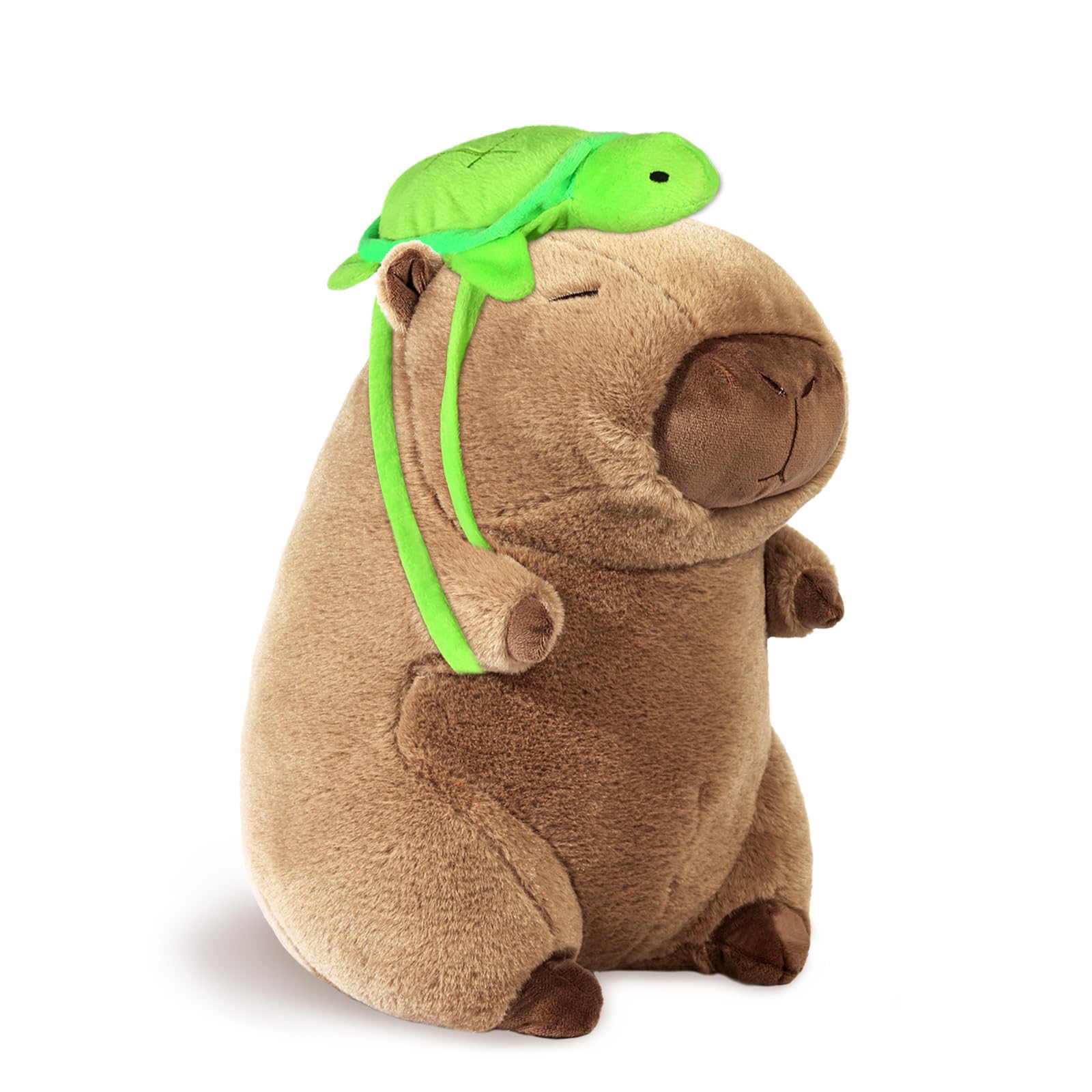 Loskv Cute Capybara Plush With Turtle Backpack Soft Capybara Stuffed Animals Capybara Hugging Gifts Capybara Doll Pillow For Kid