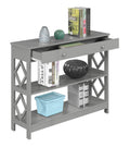 Convenience Concepts Diamond 1 Drawer Console Table, Gray
