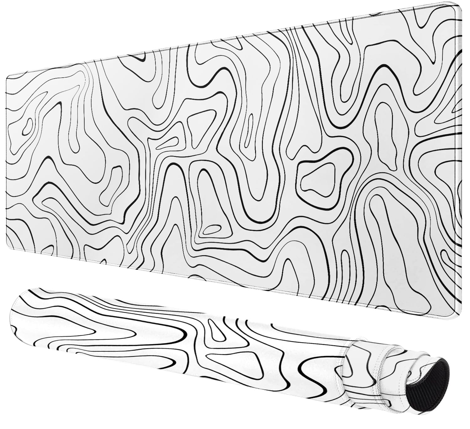 Large Mouse Pad - Gaming Mouse Pad With Stitched Edges(60X30Cm), No-Slip Base, Waterproof Desk Pad For Keyboard And Mouse (Line