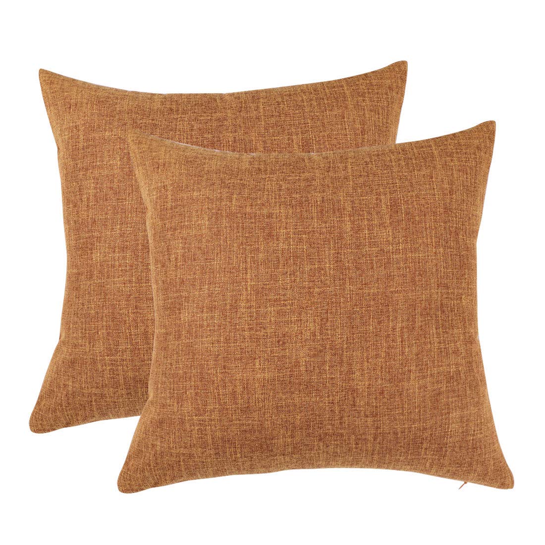 Uxcell Pack Of 2 Linen Throw Pillow Covers, Blank Cotton Lined Linen Cushion Cover,Decorative Square Throw Pillowcases For Couch