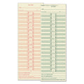 Tops Time Cards, Semi-Monthly, 2-Sided, 3-1/2' X 10-1/2', Manila, Green/Red Print, 500-Count (1276)
