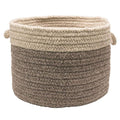 Colonial Mills Chunky Nat Wool Dipped Basket, 24 By 14Inch, Dark Gray/Light Gray