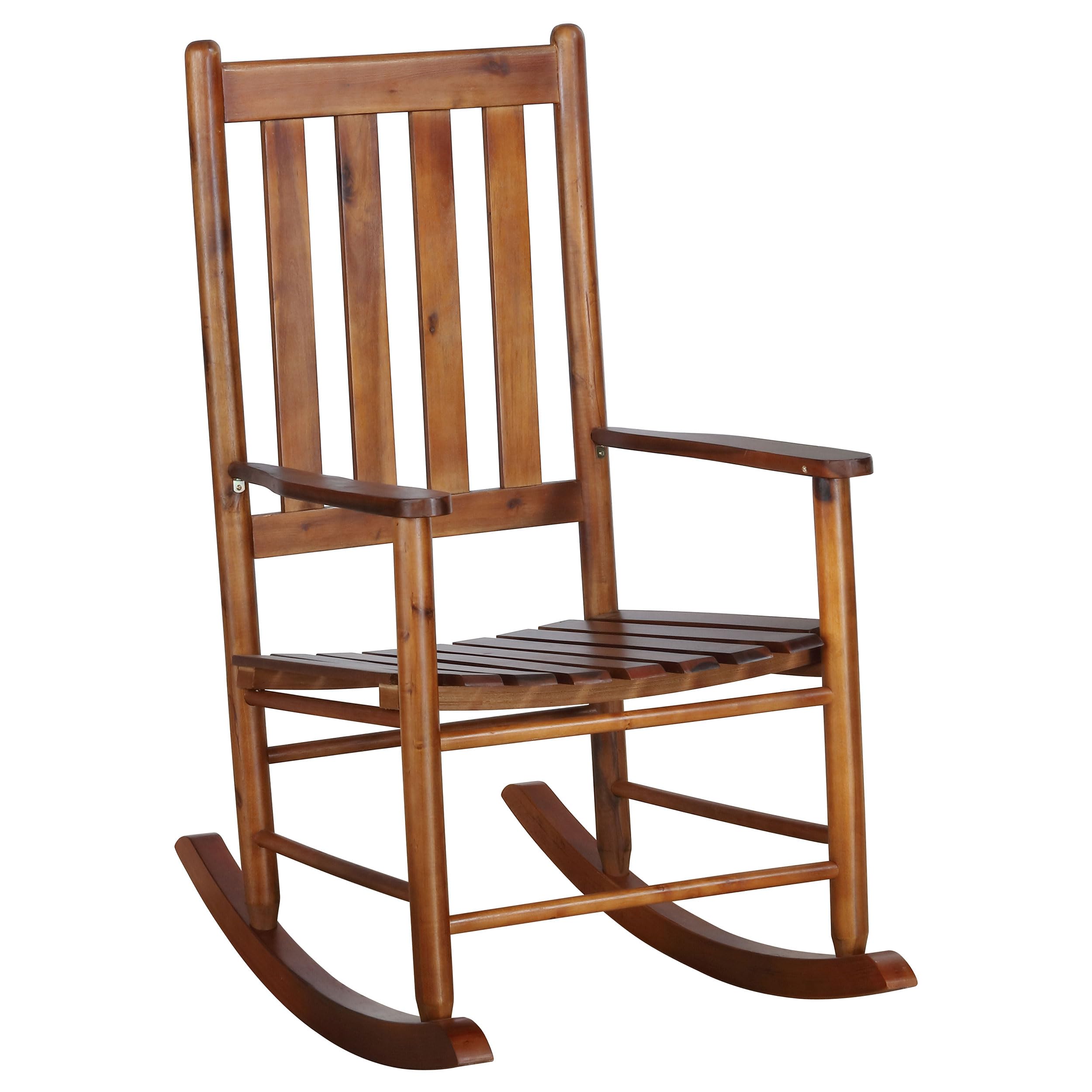Annie Slat Back Solid Wood Rocking Chair - Thumbnail 3
