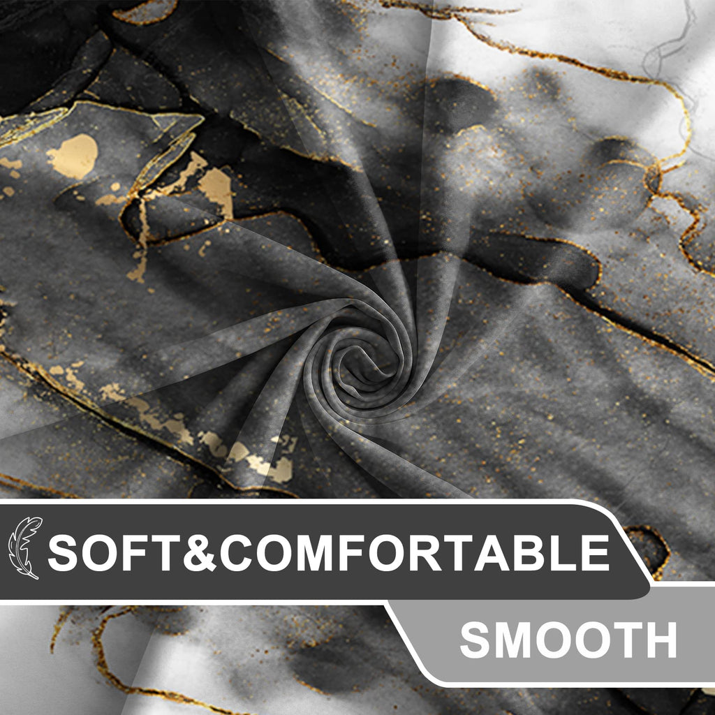 Awert Dreamy Ink Art Black Glod Marble Shower Curtain For Bathroom Modern High Definition Printing Waterproof Shower Curtain Wit