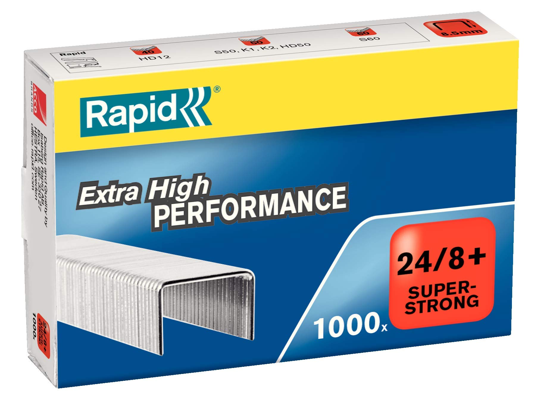 Rapid Staples, Pack Of 1000 24/8 Mm
