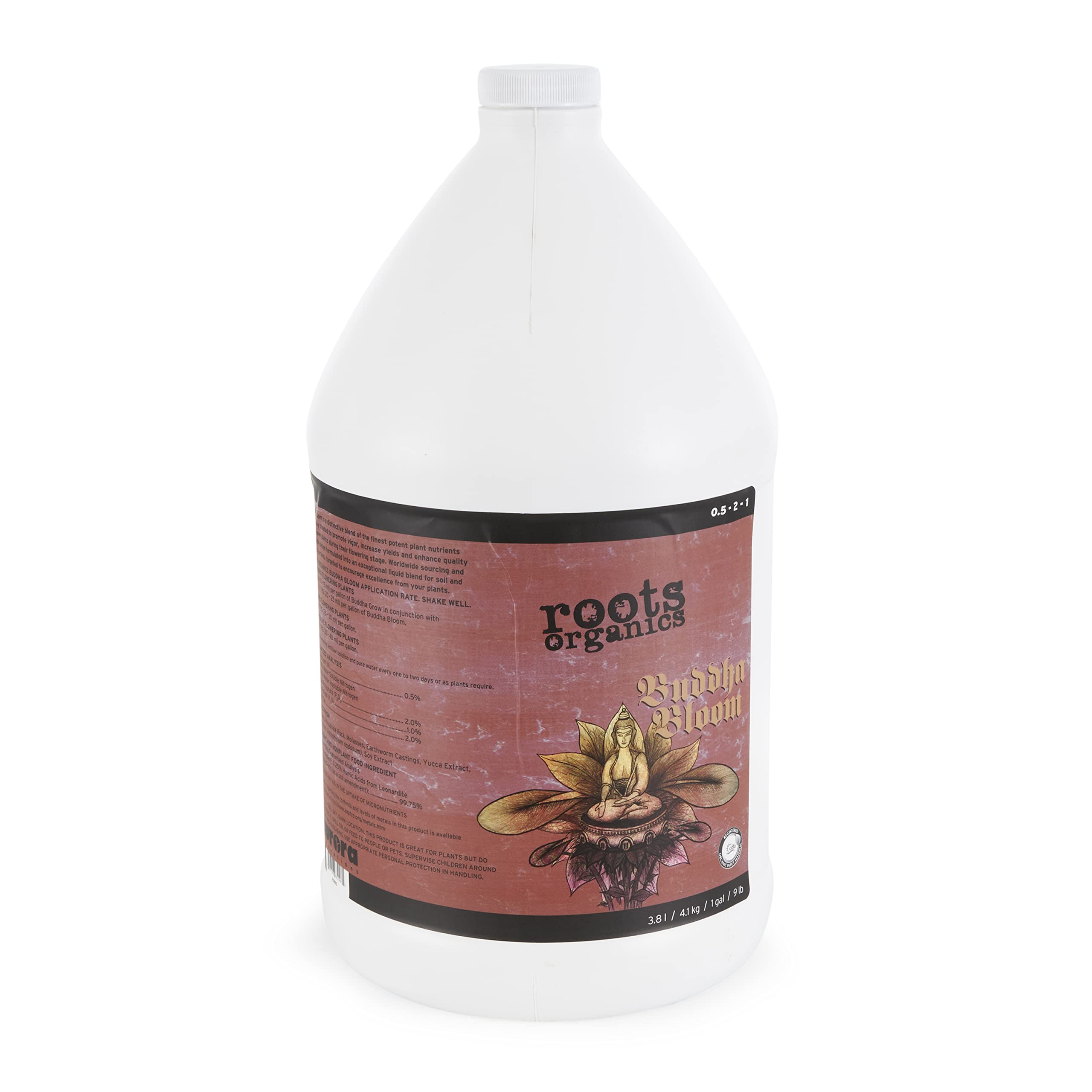 Roots Organics Robbg Natural Organic Buddha Bloom Plant Fertilizer For Indoor Outdoor Container Plants And Hydroponics, 1 Gallon