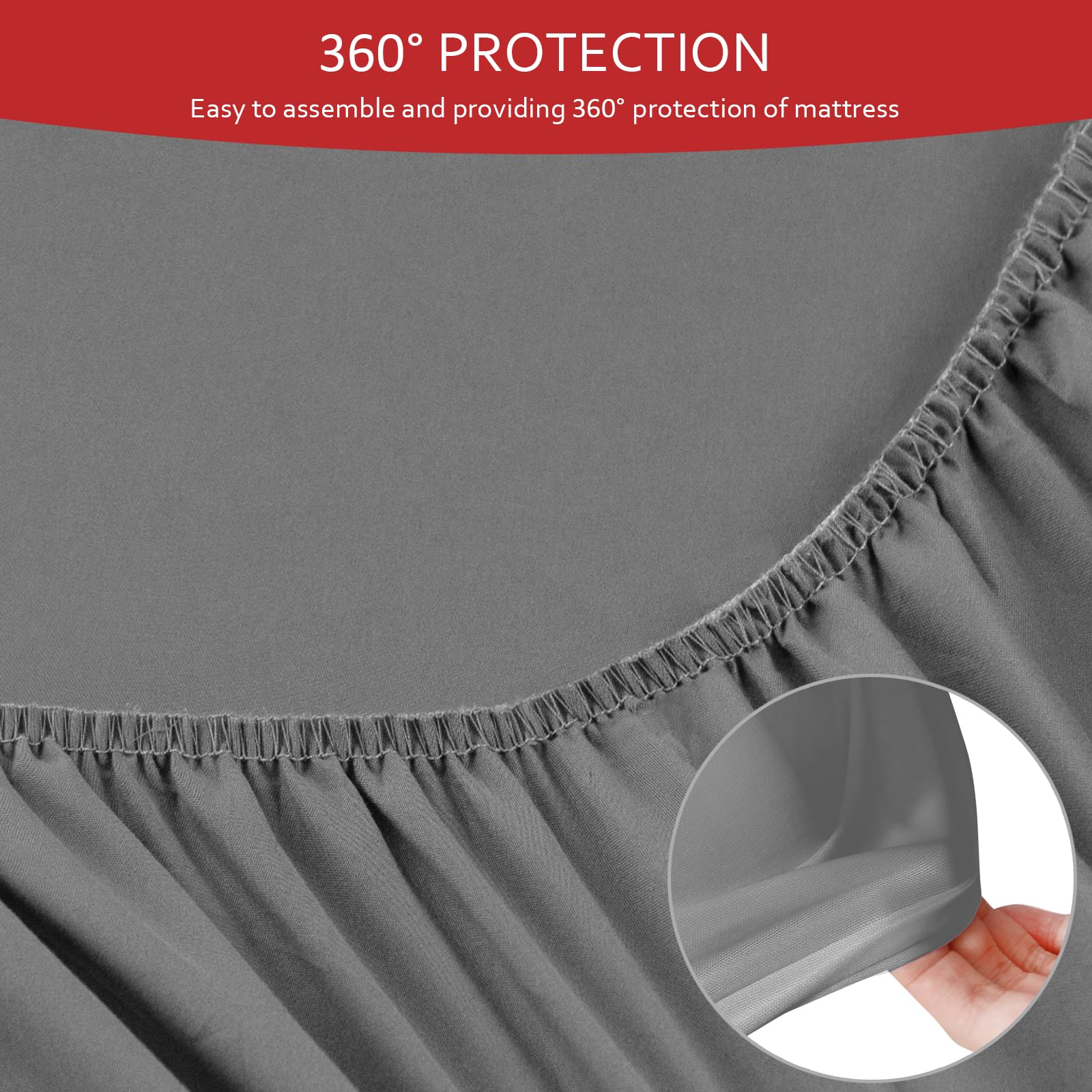 Twin Fitted Sheets 2 Pack Only, Mattress Up To 15 Inches Deep Pocket, Ultra Soft And Breathable Twin Bed Sheets, Long Lasting Si