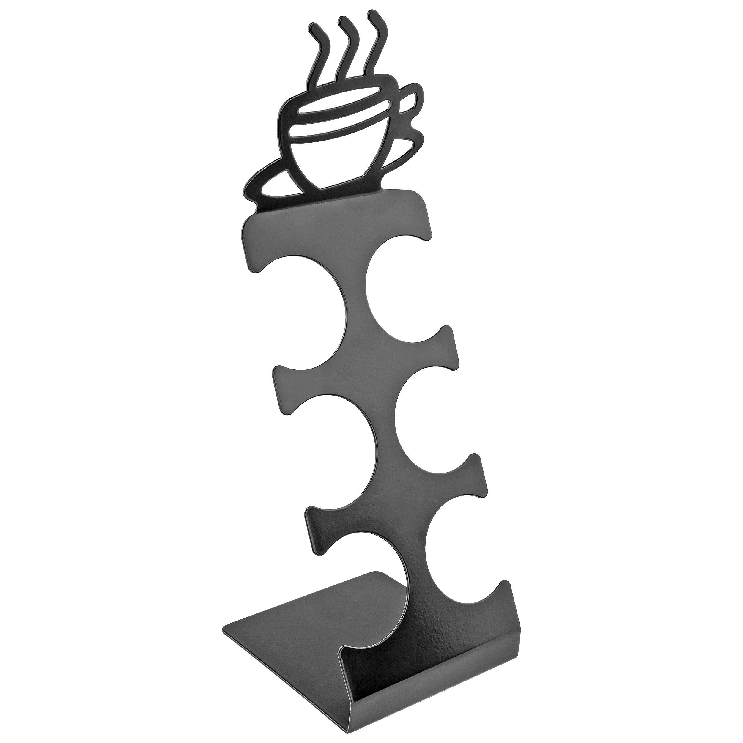 Southern Homewares Countertop Display Holder Holds 6 Pods Black Metal K-Cup Storage Rack