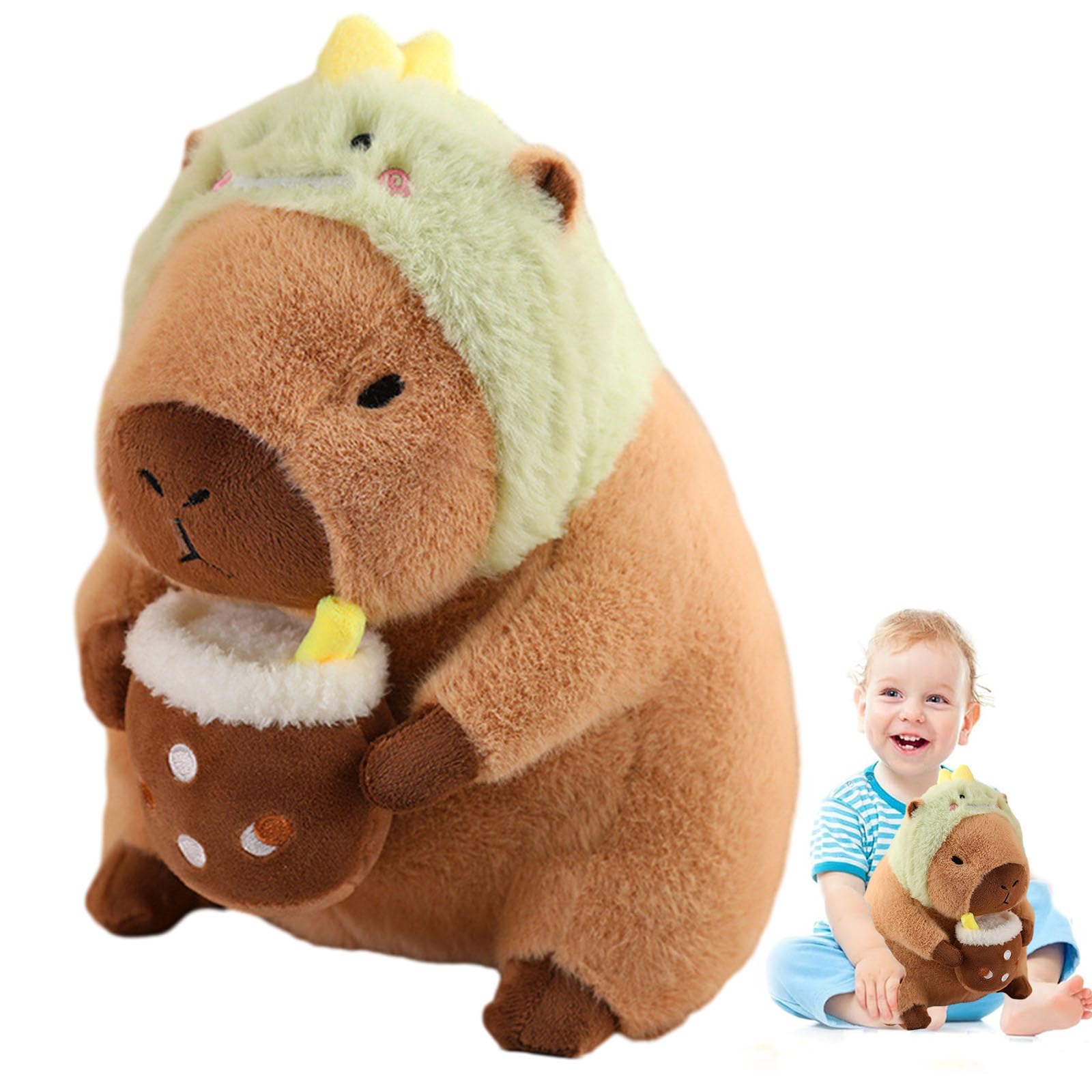 Milegi Capybara Plush Toy Pillow, 12 ' Cute Capybara Stuffed Animal, Soft Plushie Toy Doll Pillow For Girls & Boys, Kawaii Stuf