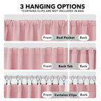 Deconovo Extra Long Blackout Curtains, Back Tab And Rod Pocket Thermal Insulated Room Darkening Curtains For Bedroom - 52X108 Inch, Coral Pink, 2 Panels