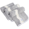 SINLAND Microfiber Bathroom Hand Towels, 16 x 31 Inch, 3Pack Grey Ripples
