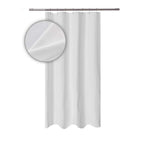 Barossa Design Small Short Shower Curtain Waffle Weave 36 X 60 Inches - 230Gsm Heavy Fabric, Water Repellent, Washable, White, 3