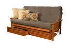 Kodiak Furniture Monterey Full Futon With Suede Fabric Mattress In Gray/Barbados