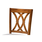 Baxton Studio Calista Modern and Contemporary Grey Fabric Upholstered and Walnut Brown Finished Wood 2-Piece Bar Stool Set