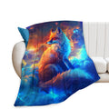 Fantasy Fox Blanket Fox In Space Throw Blanket Fox Gifts And Decor Fox Blanket For Girls Women Kids Adults Soft Warm Cozy Fleece