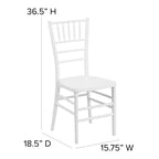 Flash Furniture HERCULES PREMIUM Series Matte White Resin Stacking Chiavari Chair