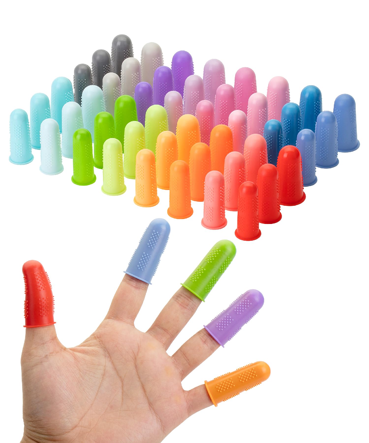 Mr. Pen- Hot Glue Gun Finger Protectors, 48 Pcs, Assorted Colors Silicone Finger Protectors, Rubber Fingers Tips, Rubber Finger