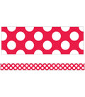 Schoolgirl Style - Red With Polka Dots Straight Borders
