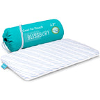 BLISSBURY 2.2 Inch Thin Pillow for Sleeping - Gel Memory Foam, Cooling, White, SSP-60-PCY-W