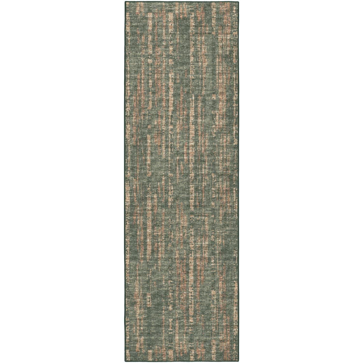 Winslow Wl6 Green Transitional Rug Runner 2' 6" X 10'