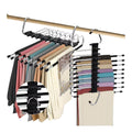 Trrcylp 9Layer Pants Hanger Space Saving Heavy Duty Foldable Hangers Black