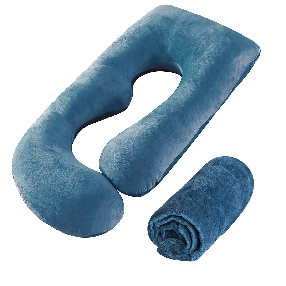 Sliguy Pregnancy Pillow Cover G Shaped, 57-Inch Replacement Pillowcase, Used For Maternity Pillows, 100% Velvet, Double Zipper S