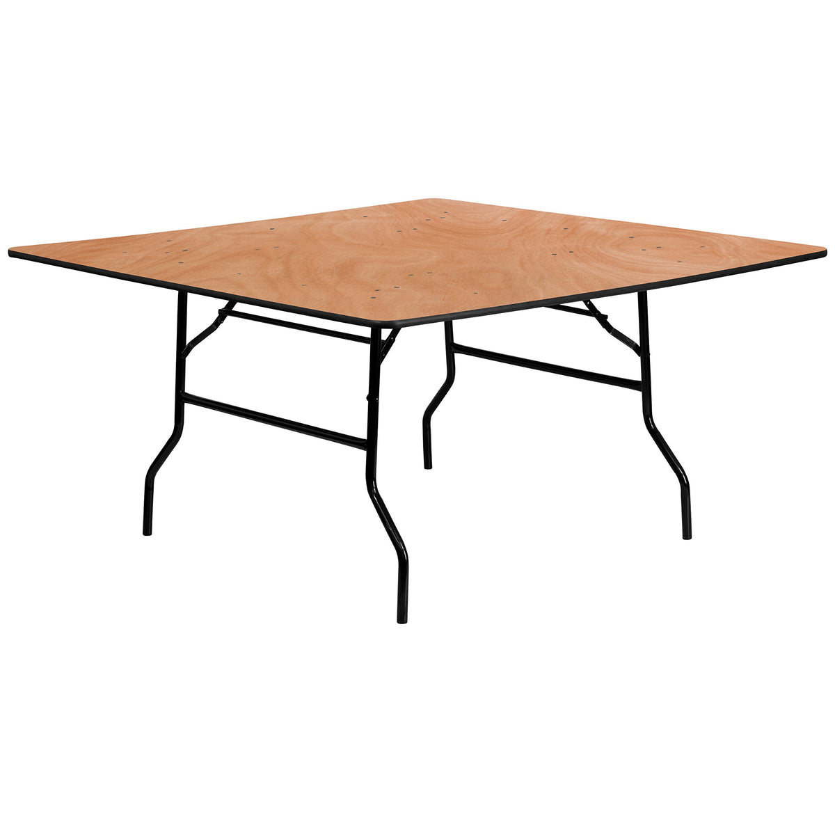 Flash Furniture Gerry Commercial 5-Foot Square Wood Folding Banquet Table with Powder Coated Wishbone Legs