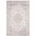 HomeRoots 509516 9 x 12 ft. Beige Gold & Gray Oriental Power Loom Stain Resistant Rectangle Area Rug