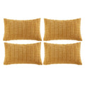 Fancy Homi 4 Packs Mustard Yellow Decorative Throw Pillow Covers 12X24 Inch For Living Room Couch Bed Sofa, Rustic Farmhouse Boh