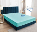 Sufdari Twin Mattress Protector Waterproof,Mattress Cover Twin Size For Bed,18' Deep Pocket Fitted Sheet Style Mattress Protector With Elastic Rubber Band-Aqua,Twin