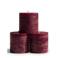 CANDWAX 3x3 Pillar Candle Set of 3 - Decorative Rustic Candles Unscented and No Drip Candles - Ideal as Home Decor Candles or La