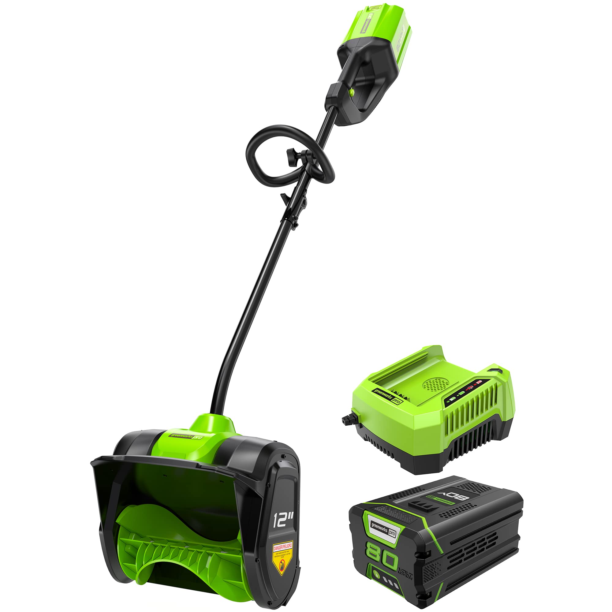 Greenworks Pro 80V 12-Inch Cordless Snow Shovel, 2.0 Ah Battery Included, 2600602