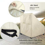 Nettypro Waterproof Patio Chair Covers 4 Pack, 600D Heavy Duty Outdoor Seat Cover, 26W X 28W X 28H Inch, Beige