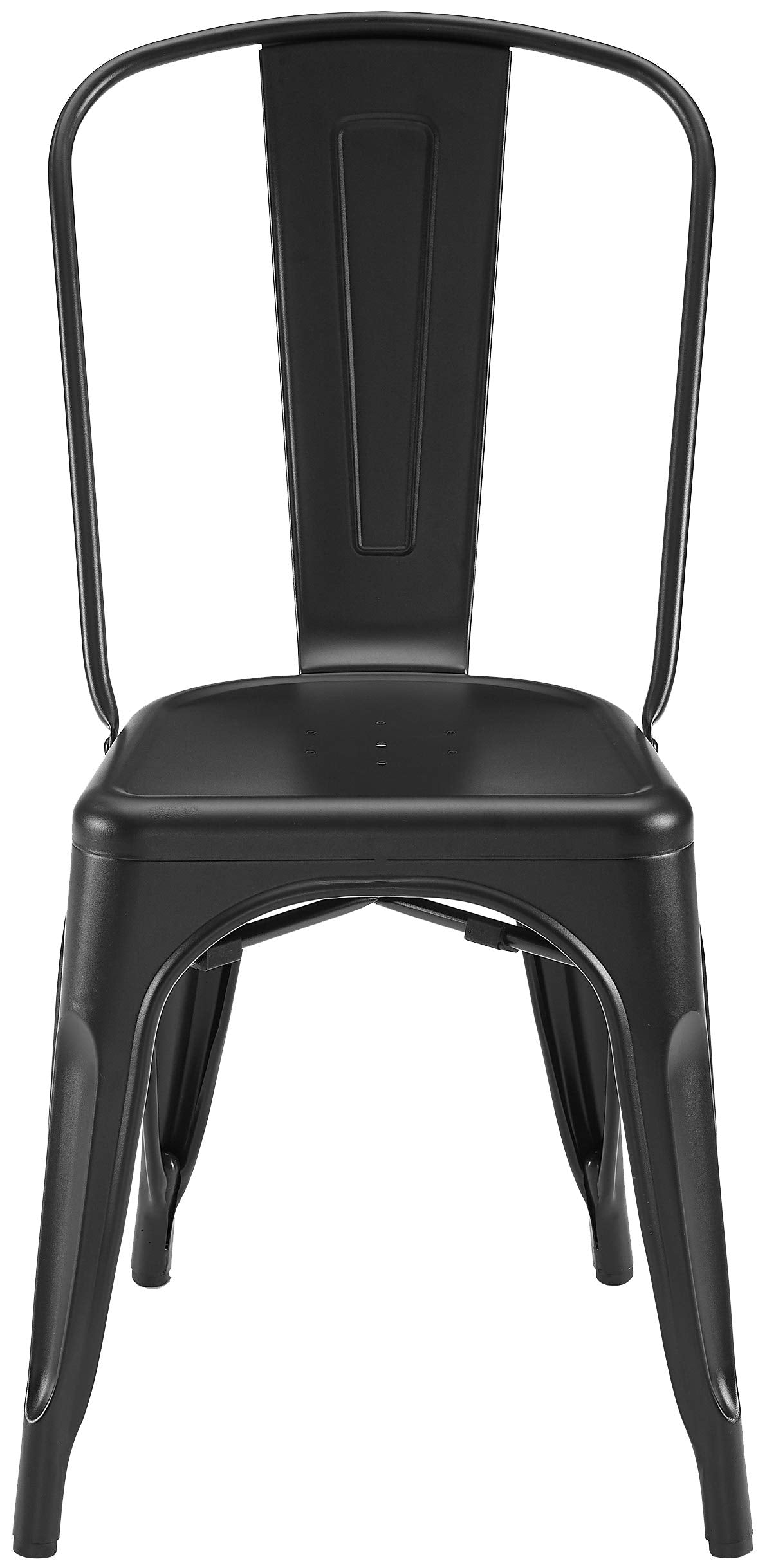 Crosley Furniture Amelia Retro Metal Dining Chair (Set Of 2), 17&quot;, Matte Black