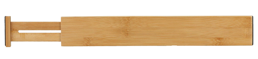 Cortesi Home Traci Natural Bamboo Spring Loaded Adjustable Drawer Dividers, Set of 4, Brown