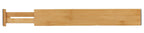 Cortesi Home Traci Natural Bamboo Spring Loaded Adjustable Drawer Dividers, Set of 4, Brown