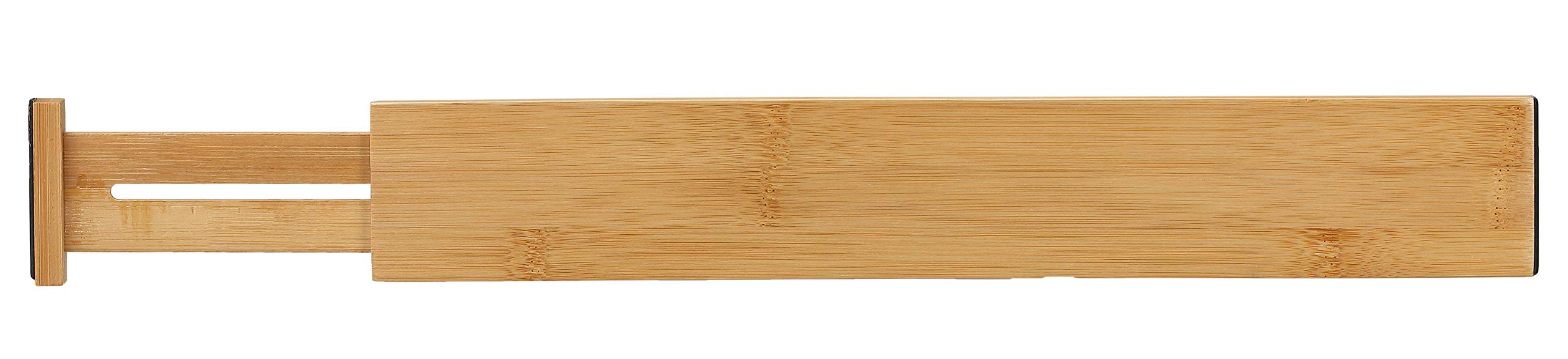 Cortesi Home Traci Natural Bamboo Spring Loaded Adjustable Drawer Dividers, Set of 4, Brown
