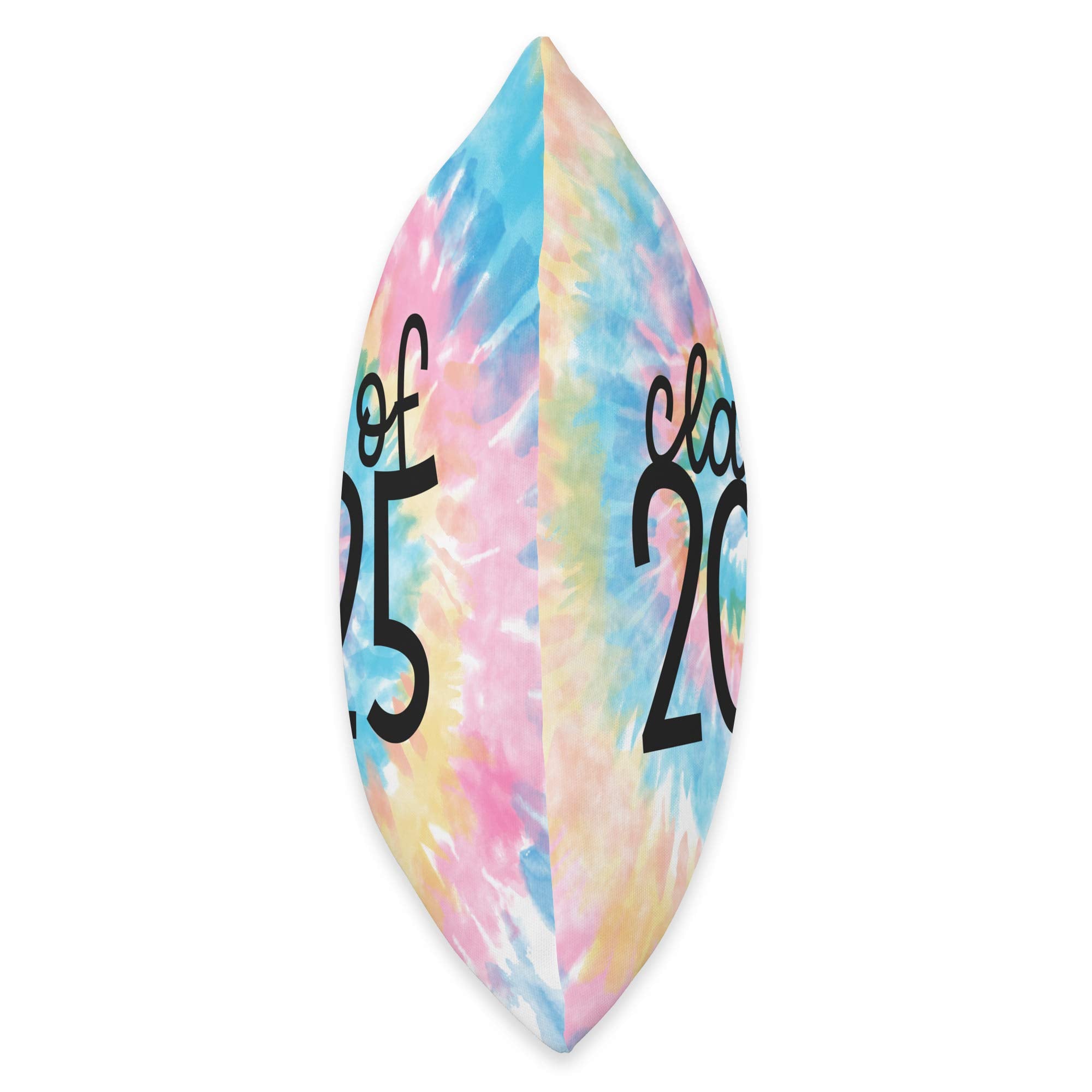 Rainbow Tie-Dye Graduation Gift Co. Back To School | Tie Dye Class Of 2025 Throw Pillow, 18X18, Multicolor