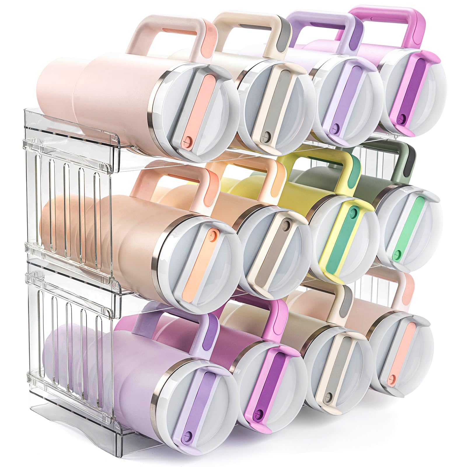 Bobomoment Water Bottle Organizer For 12 Stanley Cup, Kitchen Organizers And Storage For Owala Stanley Cup Accessories, Stackabl