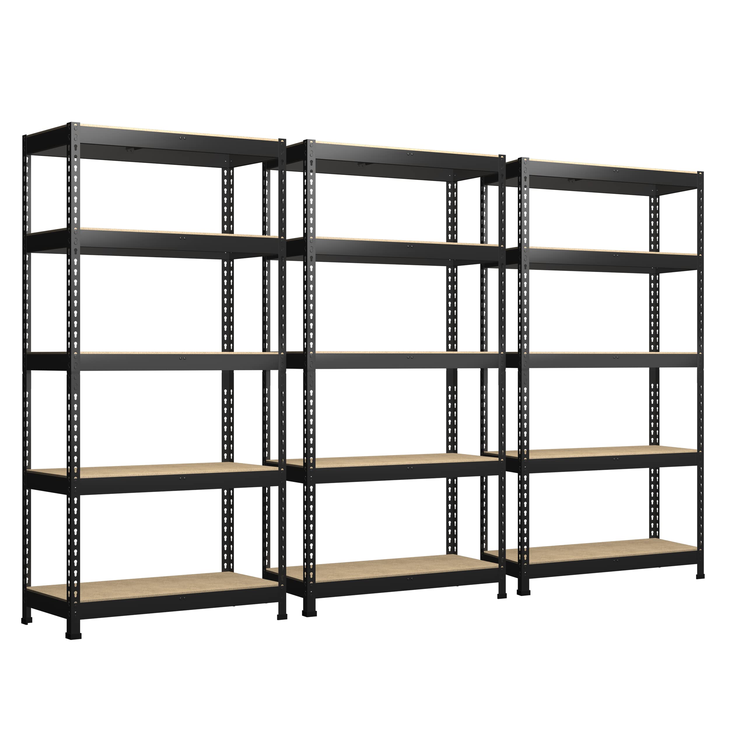 Primezone Storage Shelves 3 Packs 5 Tier Adjustable Garage Storage Shelving, Heavy Duty Metal Storage Utility Rack Shelf Unit Fo